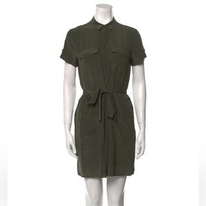 Sezane Silk Belted Dress
